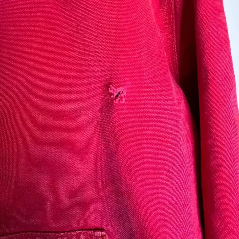 Vintage Y2K Carhartt red active hooded work wear jacket